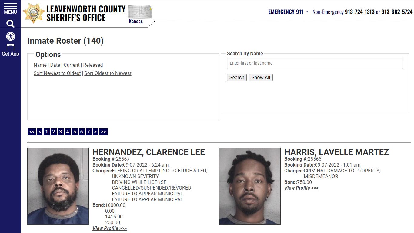 Inmate Roster - Current Inmates Booking Date Descending - Leavenworth ...